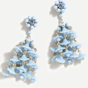 J.Crew Floating Flower Tassel Earrings